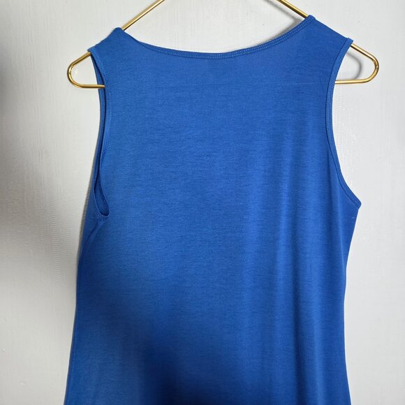 Lularoe Large Bright Blue Summer Casual Sleeveless Tank Maxi Dress - Picture 4 of 7